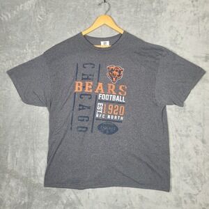 Chicago Bears T Shirt 2XL XXL Gray Football NFL Tee NFC North